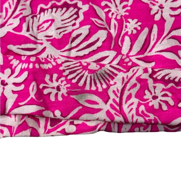 Lilly Pulitzer Ashlee Pullover Passion Pink Floral Print Long Sleeve Large Flaw - Picture 6 of 7